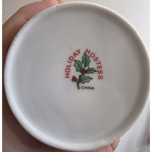 Tienshan Holiday Hostess Vintage Coffe Coffee Cup Mug Christmas Tree Gold Rimmed - Picture 6 of 6